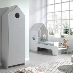 Peuterbed 70x140 Cm (incl. Lattenbodem) En Kleerkast Casami-wit/grijs -Songmics Winkel Ontwerp zonder titel 2023 09 18T132659.375 1 a6b2