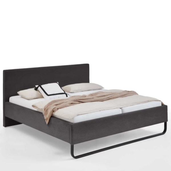 Tweepersoonsbed Velma 180x200cm Ribfluweel - Donkergrijs 6 Tweepersoonsbed Velma 180x200cm Ribfluweel - Donkergrijs - Afbeelding 4