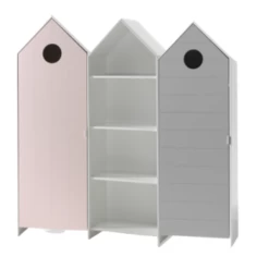 2 Kledingkasten + Boekenkast Casami - Roze/wit/grijs -Songmics Winkel Ontwerp zonder titel 2023 09 19T110550.500 e602