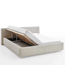 Tweepersoonsbed Kubrik 180x200cm Met Opbergruimte En Matras - Beige Ribfluweel -Songmics Winkel Ontwerp zonder titel 2023 09 19T125728.247 dd72