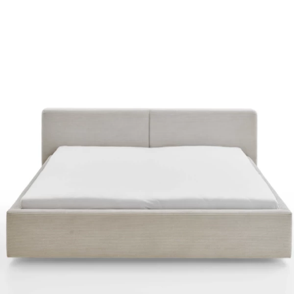 Tweepersoonsbed Kubrik 180x200cm Met Opbergruimte Ribfluweel - Beige 6 Tweepersoonsbed Kubrik 180x200cm Met Opbergruimte Ribfluweel - Beige - Afbeelding 4