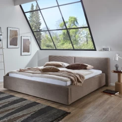 Tweepersoonsbed Kubrik 180x200cm Met Opbergruimte En Matras - Taupe Ribfluweel -Songmics Winkel Ontwerp zonder titel 2023 09 19T131229.798 b4cc