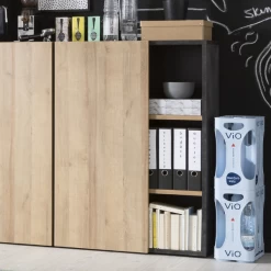 Dossierkast Cory 80cm Met Draaideur - Eikdecor/betonlook