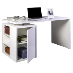 Bureau Cory 140x69cm Met Opbergruimte - Hoogglans Wit -Songmics Winkel Ontwerp zonder titel 2023 09 21T161705.848 e3c8