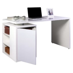 Bureau Cory 140x69cm Met Opbergruimte - Hoogglans Wit -Songmics Winkel Ontwerp zonder titel 2023 09 21T161835.958 c443