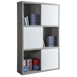 Boekenkast Prato 120cm Met Drie Schuifdeuren - Beton / Hoogglans Wit -Songmics Winkel Ontwerp zonder titel 2023 10 04T135036.505 cb0c