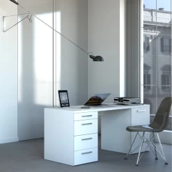 Bureau Morten Met Vier Lades En Kast - Wit -Songmics Winkel Ontwerp zonder titel 2023 10 04T163015.878 433f