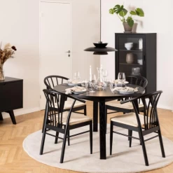 Verlengbare Eettafel Sieg, Ø120/220x75 Cm - Zwart 22 Verlengbare Eettafel Sieg, Ø120/220x75 Cm - Zwart -Songmics Winkel Ontwerp zonder titel 2023 10 09T130036.262 7e93