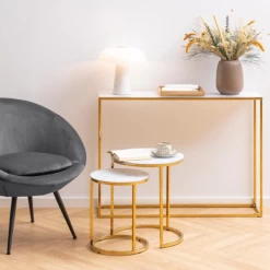 Rechthoekige Consoletafel Alisma - Wit Marmer En Goud Staal -Songmics Winkel Ontwerp zonder titel 2023 10 09T154446.847 e0b8