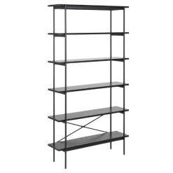 Boekenkast Angus : Zwart Stalen Frame, Essenzwarte Planken. -Songmics Winkel Ontwerp zonder titel 2023 10 09T165014.451 2a65