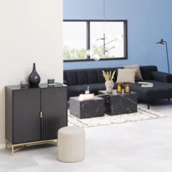 Salontafel Set Dice (2 Stuks, 58x58x40 Cm) - Zwart Marmer 12 Salontafel Set Dice (2 Stuks, 58x58x40 Cm) - Zwart Marmer -Songmics Winkel Ontwerp zonder titel 2023 10 12T155026.714 f4f9