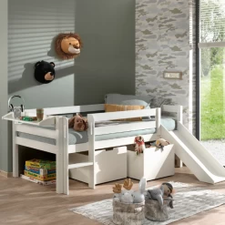 Halfhoogslaper Pip 90x200 Cm Met Glijbaan,2 Lades En 1 Hangplank-wit -Songmics Winkel Ontwerp zonder titel 2023 10 18T132826.605 feae