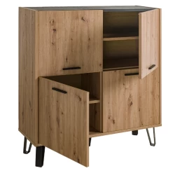 Buffetkast Trevi 123cm Met 4 Deuren - Eik/zwart -Songmics Winkel Ontwerp zonder titel 2023 10 18T143614.065 d314