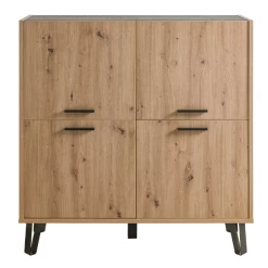 Buffetkast Trevi 123cm Met 4 Deuren - Eik/zwart -Songmics Winkel Ontwerp zonder titel 2023 10 18T143642.841 cc1e
