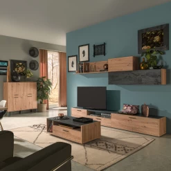 Buffetkast Trevi 123cm Met 4 Deuren - Eik/zwart -Songmics Winkel Ontwerp zonder titel 2023 10 18T143908.594 2f16