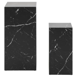 Set Sokkels Dice 2 Stuks - 35x35x70 Cm - Zwart Marmer -Songmics Winkel Ontwerp zonder titel 2023 10 23T153631.572 381f