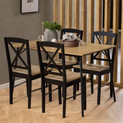 Eetkamerstoel Elvira - Zwart Rubberhout -Songmics Winkel Ontwerp zonder titel 2023 10 23T164249.396 0b46