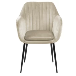 Stijlvolle Eetkamerstoel Hermeline Met Armleuning - Stof Zand -Songmics Winkel Ontwerp zonder titel 2023 10 23T165439.445 3152