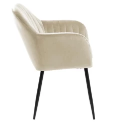 Stijlvolle Eetkamerstoel Hermeline Met Armleuning - Stof Zand -Songmics Winkel Ontwerp zonder titel 2023 10 23T165534.533 666c