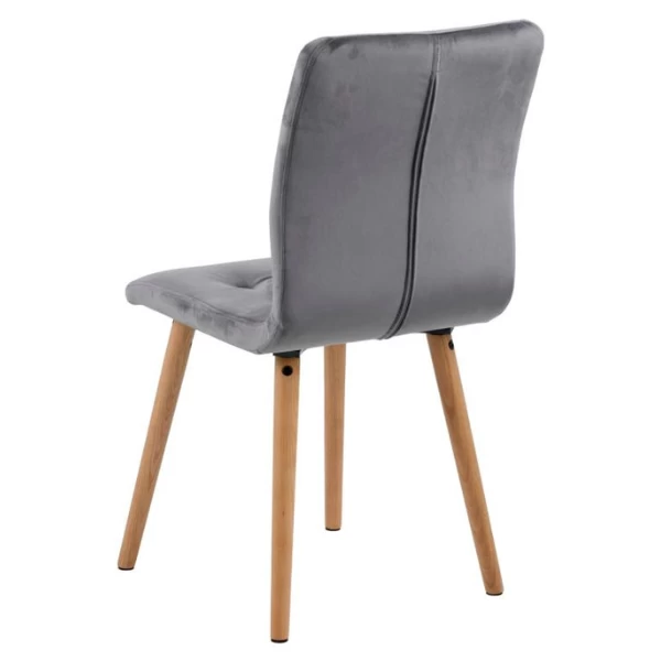 Gestoffeerde Eetkamerstoel Frida - Donkergrijs/eik 9 Gestoffeerde Eetkamerstoel Frida - Donkergrijs/eik - Afbeelding 7