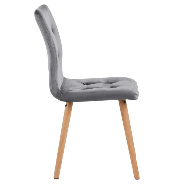 Gestoffeerde Eetkamerstoel Frida - Donkergrijs/eik 11 Gestoffeerde Eetkamerstoel Frida - Donkergrijs/eik - Afbeelding 9