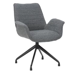 Stoel 'Amir' | Donkergrijs | Metalen Poten En Bouclé Bekleding | H84 X B66 X D58cm -Songmics Winkel Ontwerp zonder titel 2023 11 07T082823.805 d974