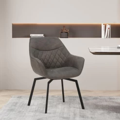 Doron Microfiber En PU Stoel Grijs | Metalen Poten | Draaibaar". -Songmics Winkel Ontwerp zonder titel 2023 11 07T085859.395 7770