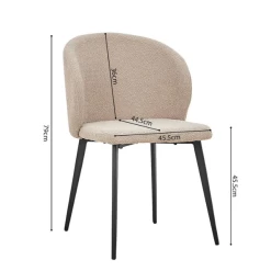 Stoel 'Toledo' Bouclé Zand | Metalen Poten En Bouclé Stoffering -Songmics Winkel Ontwerp zonder titel 2023 11 07T094056.888 6f68