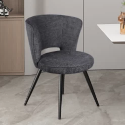 Stoel 'Lori' Bouclé Donkergrijs -Songmics Winkel Ontwerp zonder titel 2023 11 08T170011.806 96b2