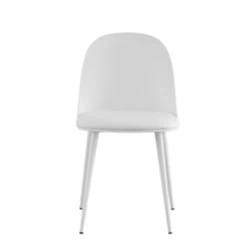 Witte Stoel 'Jasmin' Uit Polypropyleen Met PU Zitting | Metalen Poten | H81 X B51 X D44 Cm -Songmics Winkel Ontwerp zonder titel 2023 11 09T083904.808 273a