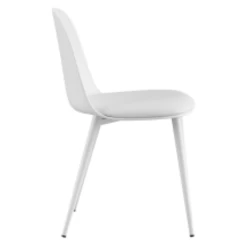 Witte Stoel 'Jasmin' Uit Polypropyleen Met PU Zitting | Metalen Poten | H81 X B51 X D44 Cm -Songmics Winkel Ontwerp zonder titel 2023 11 09T083943.289 ef59