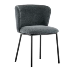 Stoffen Stoel 'Arthur' Donkergrijs | Metalen Poten | 76x52x54cm -Songmics Winkel Ontwerp zonder titel 2023 11 09T094650.807 e01b