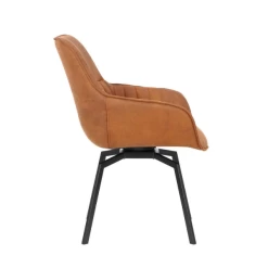 Bora' Stoel: Cognac Microvezel PU | Metalen Poten En Stoffen Bekleding -Songmics Winkel Ontwerp zonder titel 2023 11 09T164321.613 2528