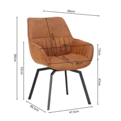 Bora' Stoel: Cognac Microvezel PU | Metalen Poten En Stoffen Bekleding -Songmics Winkel Ontwerp zonder titel 2023 11 09T164643.139 a6ed