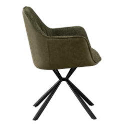 Bouclé Stoel Lucie Groene PU Rug | Metalen Poten | H82,5 X B62 X D63 Cm -Songmics Winkel Ontwerp zonder titel 2023 11 10T101441.525 c583