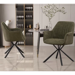 Bouclé Stoel Lucie Groene PU Rug | Metalen Poten | H82,5 X B62 X D63 Cm -Songmics Winkel Ontwerp zonder titel 2023 11 10T101731.099 eb6c