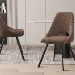 Filou' Bouclé Zand Stoel | Bruine PU Bekleding - 85x48x56cm -Songmics Winkel Ontwerp zonder titel 2023 11 14T083504.705 7fcb