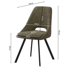 Filou' Bouclé Donkergroene Stoel | Donkergroene PU Bekleding - 85x48x56cm -Songmics Winkel Ontwerp zonder titel 2023 11 14T085520.960 99fd