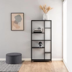 Donkergrijze Opberghoes: Retina Rond, Getuft, Ø60x35 Cm