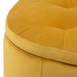 Vic Gele Ronde Ottomane: Retina Opbergvak En Getuft, Ø60x35 Cm -Songmics Winkel Ontwerp zonder titel 2023 11 16T081146.833 62ac