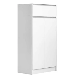 Schoenenkast 'Lilly' 2 Deurs 1 Lade Wit | H 117 X B 60 X D 35 Cm -Songmics Winkel Ontwerp zonder titel 2023 11 16T095754.686 371b