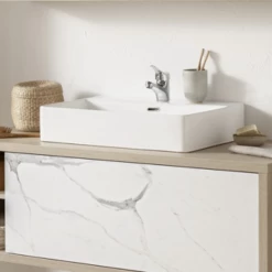 Wastafelmeubel Latima 123cm Met Wastafel En Opberglade - Eik/marmer -Songmics Winkel Ontwerp zonder titel 2023 11 20T143808.478 a7c9