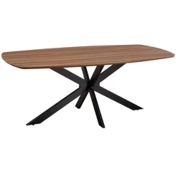 Aziz 200 Cm Deense Ovaal Tafel Met Oude Eikdecor | Metalen Poten, MDF Blad, ABS Rand | H76 X B200 X D100 Cm - 25mm -Songmics Winkel Ontwerp zonder titel 2023 11 21T100902.300 b17a