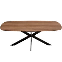 Aziz 200 Cm Deense Ovaal Tafel Met Oude Eikdecor | Metalen Poten, MDF Blad, ABS Rand | H76 X B200 X D100 Cm - 25mm -Songmics Winkel Ontwerp zonder titel 2023 11 21T101102.750 6c48