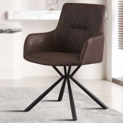 Stoel 'Lyra' PU Bruin | Metalen Poten En PU Bekleding -Songmics Winkel Ontwerp zonder titel 2023 11 21T110008.953 3276