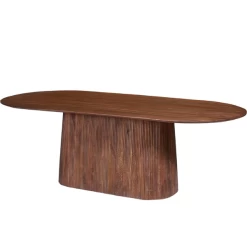 Miguel Ovale Eettafel 230cm Lichtbruin | Massief Magnolia Hout Structuur En Bovenblad -Songmics Winkel Ontwerp zonder titel 2023 11 21T165341.712 43b4