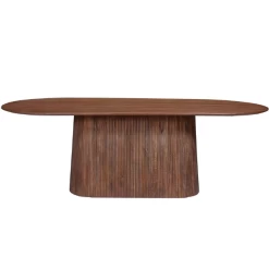 Miguel Ovale Eettafel 230cm Lichtbruin | Massief Magnolia Hout Structuur En Bovenblad -Songmics Winkel Ontwerp zonder titel 2023 11 21T165419.065 eab0