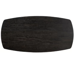 Aziz 200 Cm Deense Ovaal Tafel Donkerbruin | Metalen Poten, MDF Blad, ABS Rand | H76 X B200 X D100 Cm - 25mm -Songmics Winkel Ontwerp zonder titel 2023 11 22T092846.350 fb8b