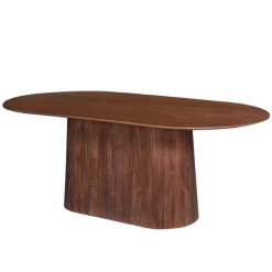 Ovale Lichtbruine Tafel 'Miguel' - 200 Cm | Massief Magnoliahout | H76 X B200 X D100 Cm -Songmics Winkel Ontwerp zonder titel 2023 11 22T100612.795 f90c