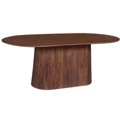 Ovale Lichtbruine Tafel 'Miguel' - 200 Cm | Massief Magnoliahout | H76 X B200 X D100 Cm -Songmics Winkel Ontwerp zonder titel 2023 11 22T100725.747 a275